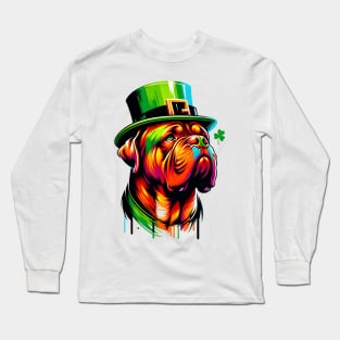 Dogue de Bordeaux Celebrates Saint Patrick's Day Long Sleeve T-Shirt